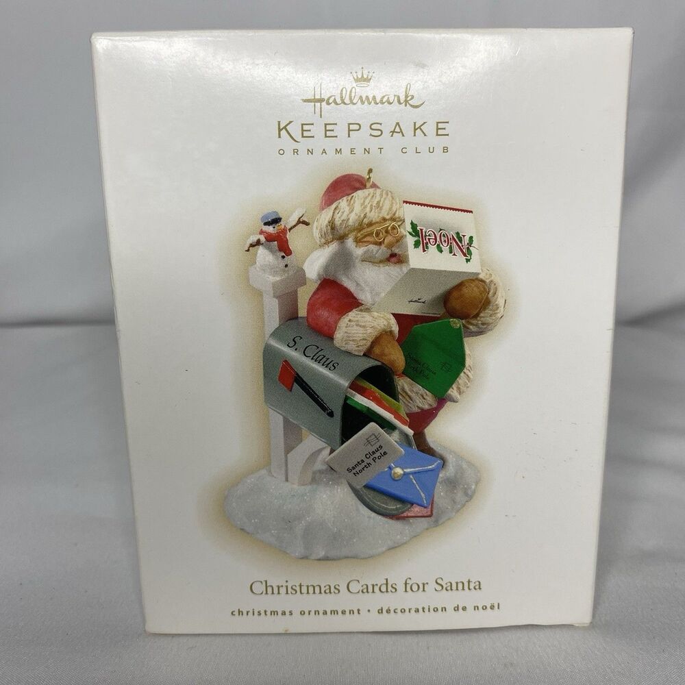NEW Hallmark Ornament Club 2009 Christmas Cards For Santa Mailbox Letter MIB